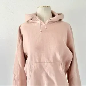 Champion Tops Champion Womens Size Medium Nude Pink Reverse Weave Pullover Hoodie Sweatshirt Poshmark